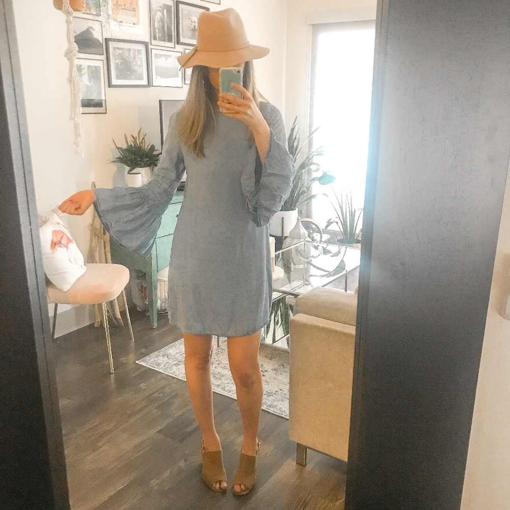 ✨SALE Denim Bell Sleeve Dress